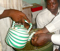 Hand-washing at Passover seder Photo by Serge Etele