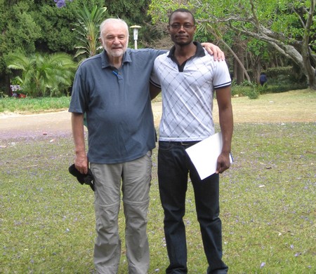 Irwin Berg and Modreck Maeresera. Photo by Elaine Berg